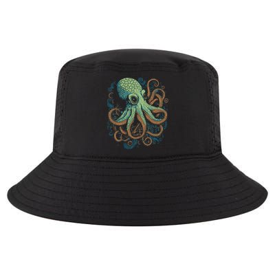 Beautiful Octopus Ocean Animal Lover Artistic Graphic Cool Comfort Performance Bucket Hat