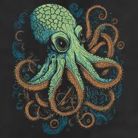 Beautiful Octopus Ocean Animal Lover Artistic Graphic Cool Comfort Performance Bucket Hat