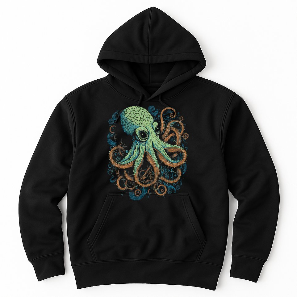 Beautiful Octopus Ocean Animal Lover Artistic Graphic Hoodie