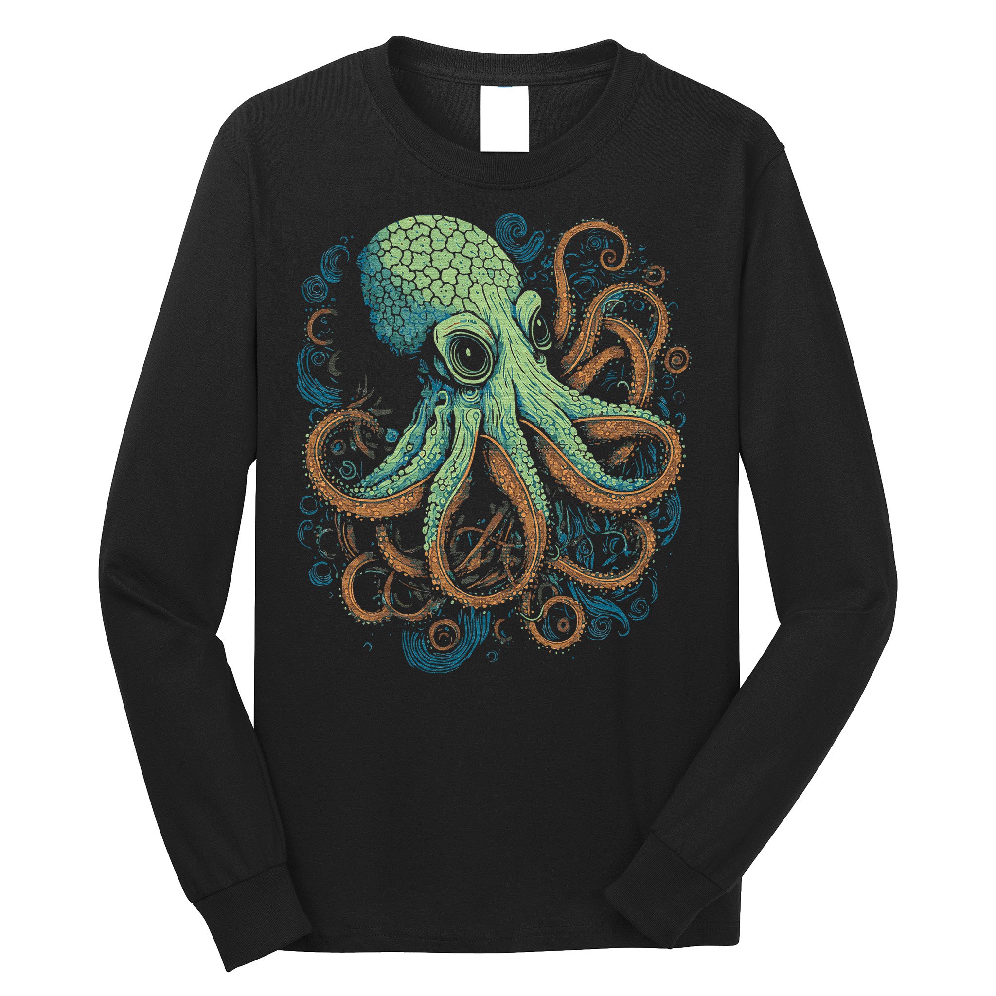 Beautiful Octopus Ocean Animal Lover Artistic Graphic Long Sleeve Shirt