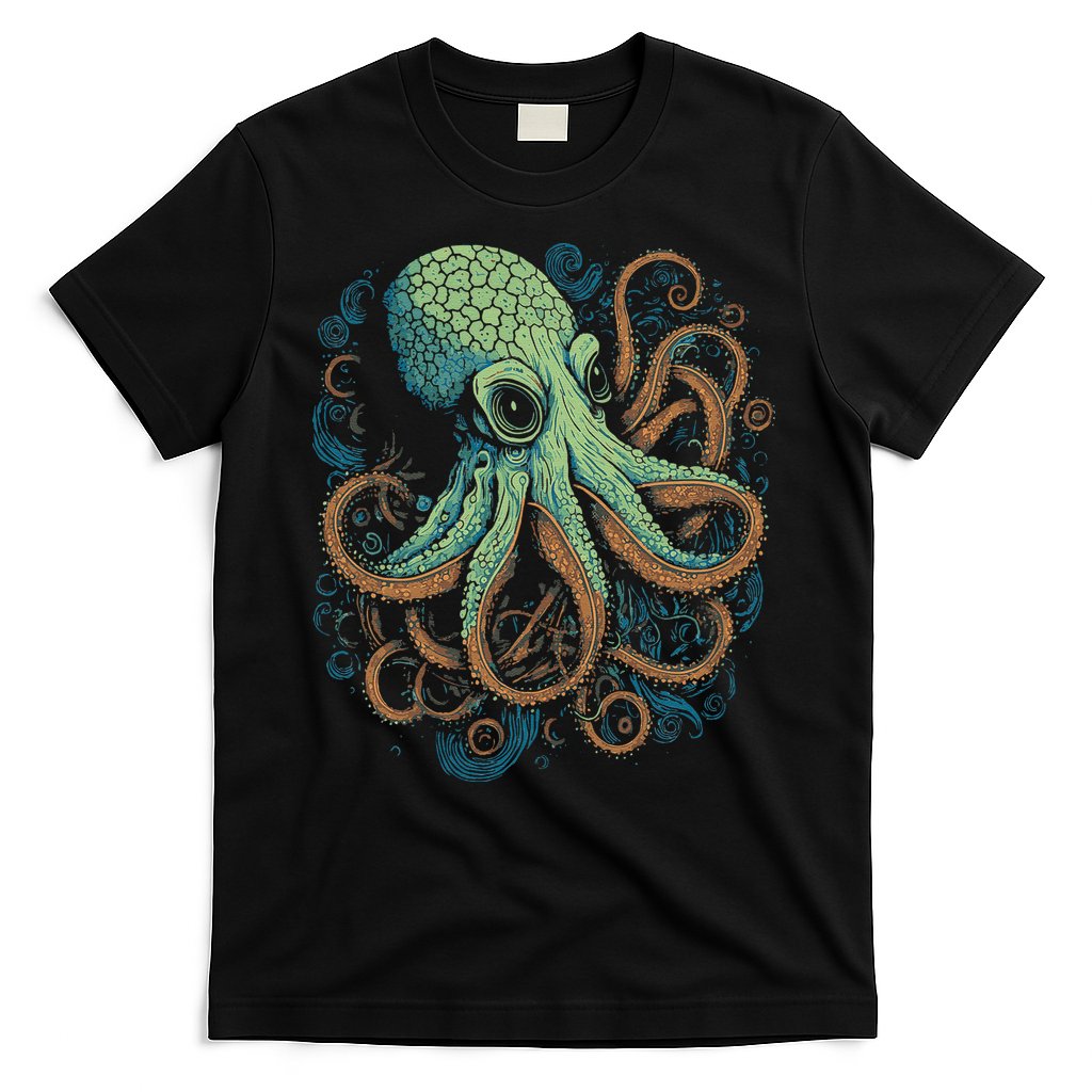 Beautiful Octopus Ocean Animal Lover Artistic Graphic T-Shirt