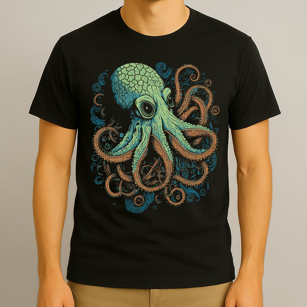 Beautiful Octopus Ocean Animal Lover Artistic Graphic T-Shirt