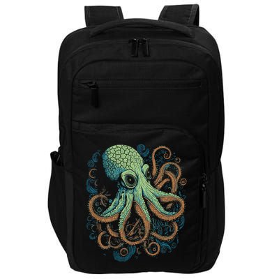 Beautiful Octopus Ocean Animal Lover Artistic Graphic Impact Tech Backpack