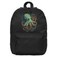 Beautiful Octopus Ocean Animal Lover Artistic Graphic 16 in Basic Backpack
