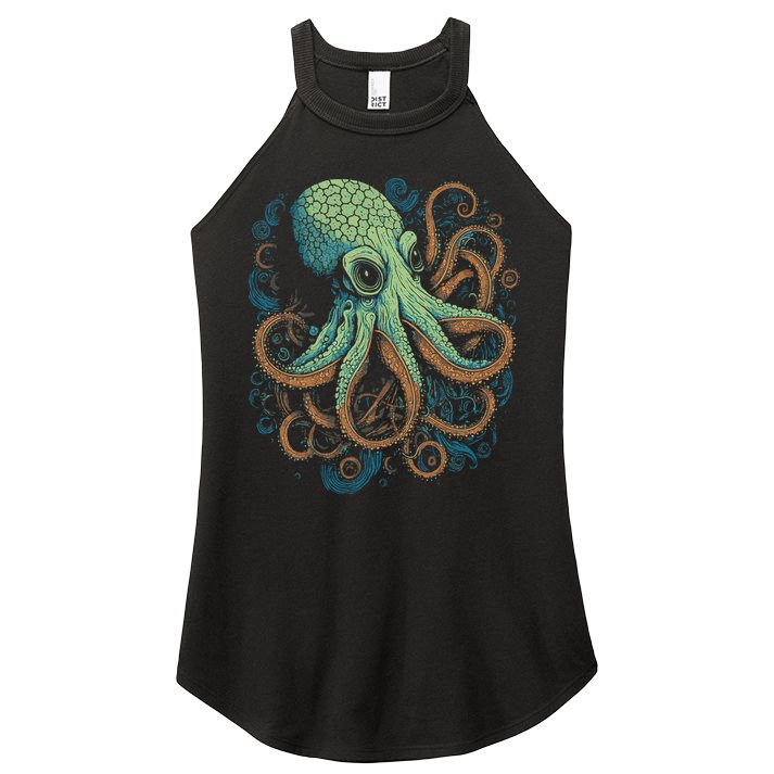Beautiful Octopus Ocean Animal Lover Artistic Graphic Women's Perfect Tri Rocker Tank