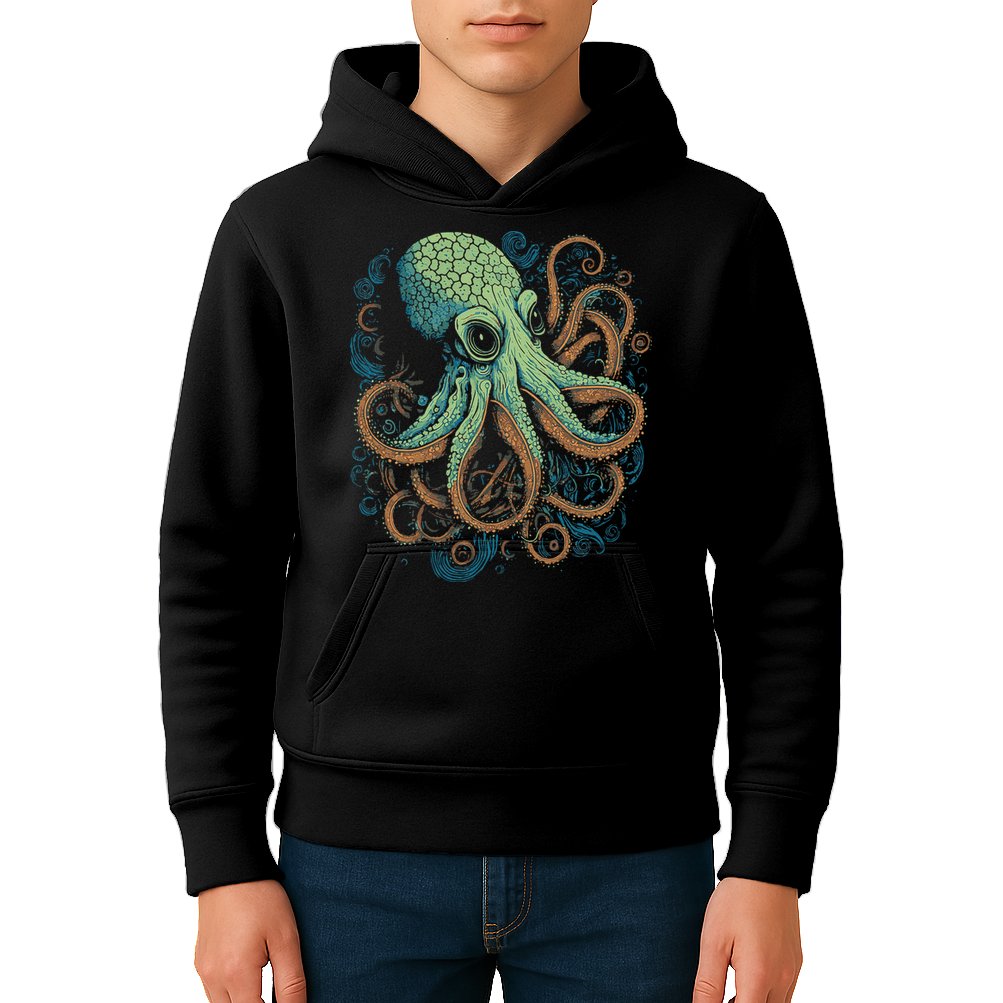 Beautiful Octopus Ocean Animal Lover Artistic Graphic Kids Hoodie