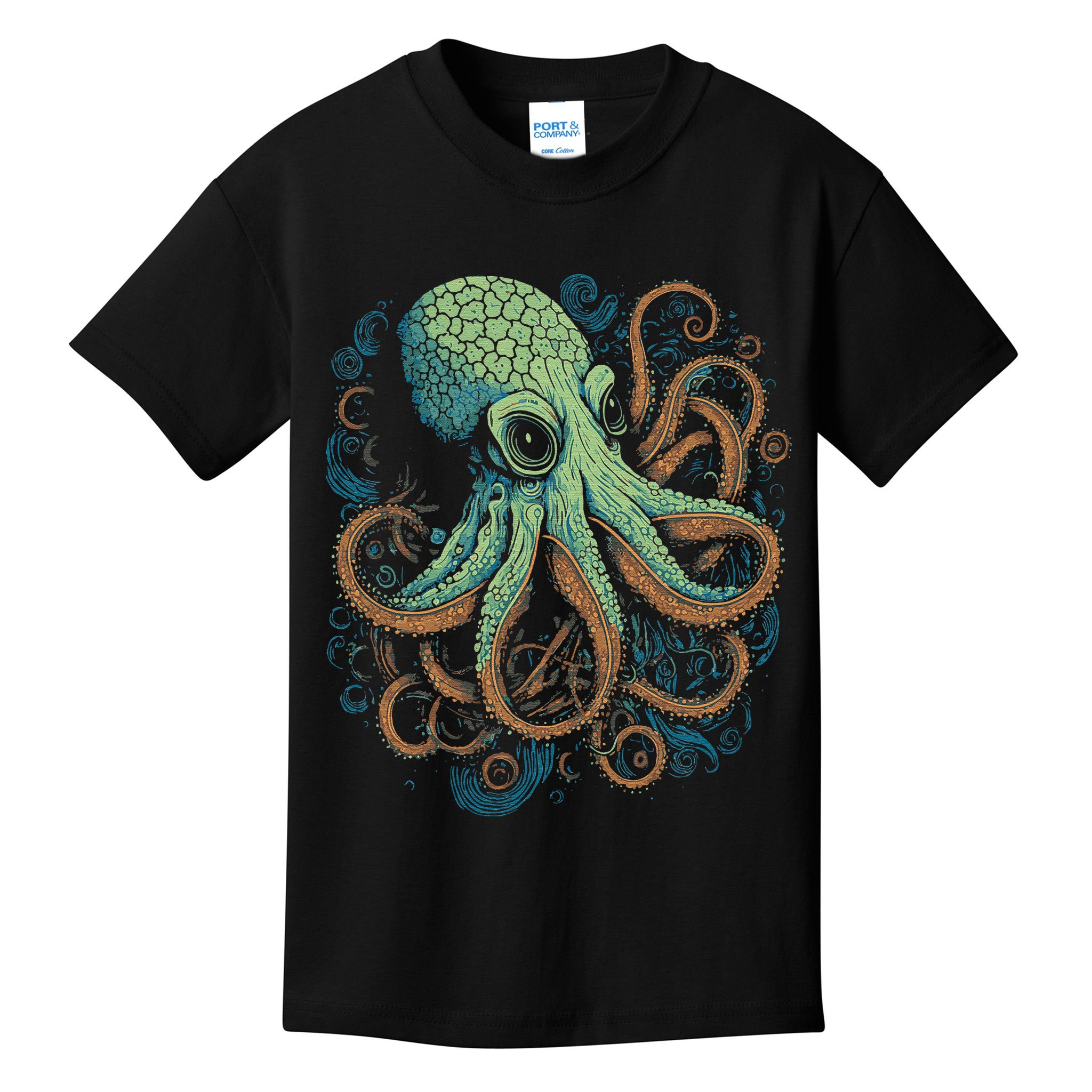 Beautiful Octopus Ocean Animal Lover Artistic Graphic Kids T-Shirt