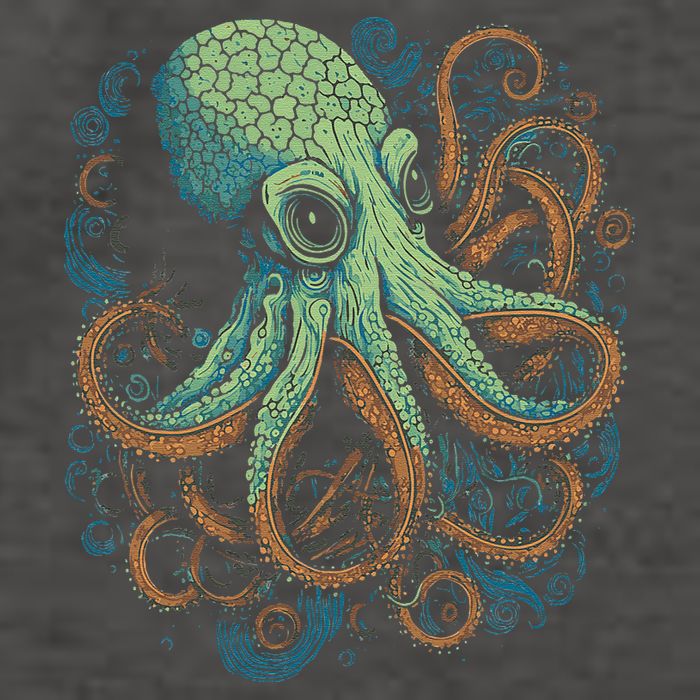 Beautiful Octopus Ocean Animal Lover Artistic Graphic Vector Backpack