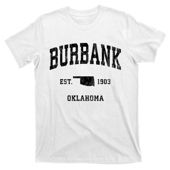 Burbank Oklahoma Ok Vintage Athletic Sports Design T-Shirt