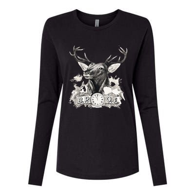 Benevolent Order Of Elks Bpoe Lodge 123 Womens Cotton Relaxed Long Sleeve T-Shirt