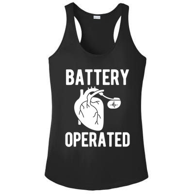 Battery Operated Open Heart Surgery Survivor Cool Gift Ladies PosiCharge Competitor Racerback Tank