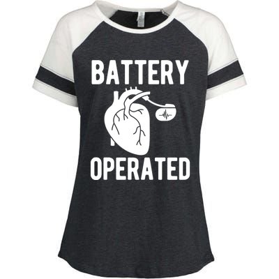 Battery Operated Open Heart Surgery Survivor Cool Gift Enza Ladies Jersey Colorblock Tee