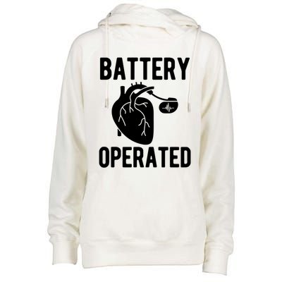 Battery Operated Open Heart Surgery Survivor Cool Gift Womens Funnel Neck Pullover Hood