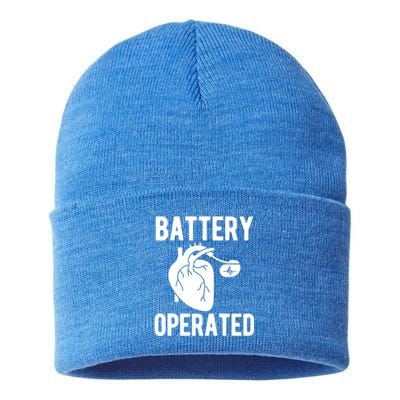 Battery Operated Open Heart Surgery Survivor Cool Gift Sustainable Knit Beanie