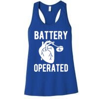 Battery Operated Open Heart Surgery Survivor Cool Gift Women's Racerback Tank