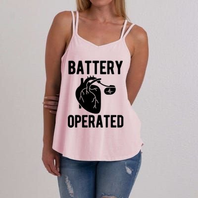 Battery Operated Open Heart Surgery Survivor Cool Gift Women's Strappy Tank