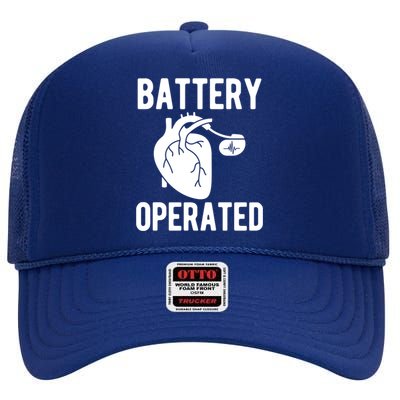 Battery Operated Open Heart Surgery Survivor Cool Gift High Crown Mesh Back Trucker Hat