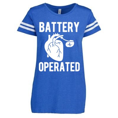 Battery Operated Open Heart Surgery Survivor Cool Gift Enza Ladies Jersey Football T-Shirt