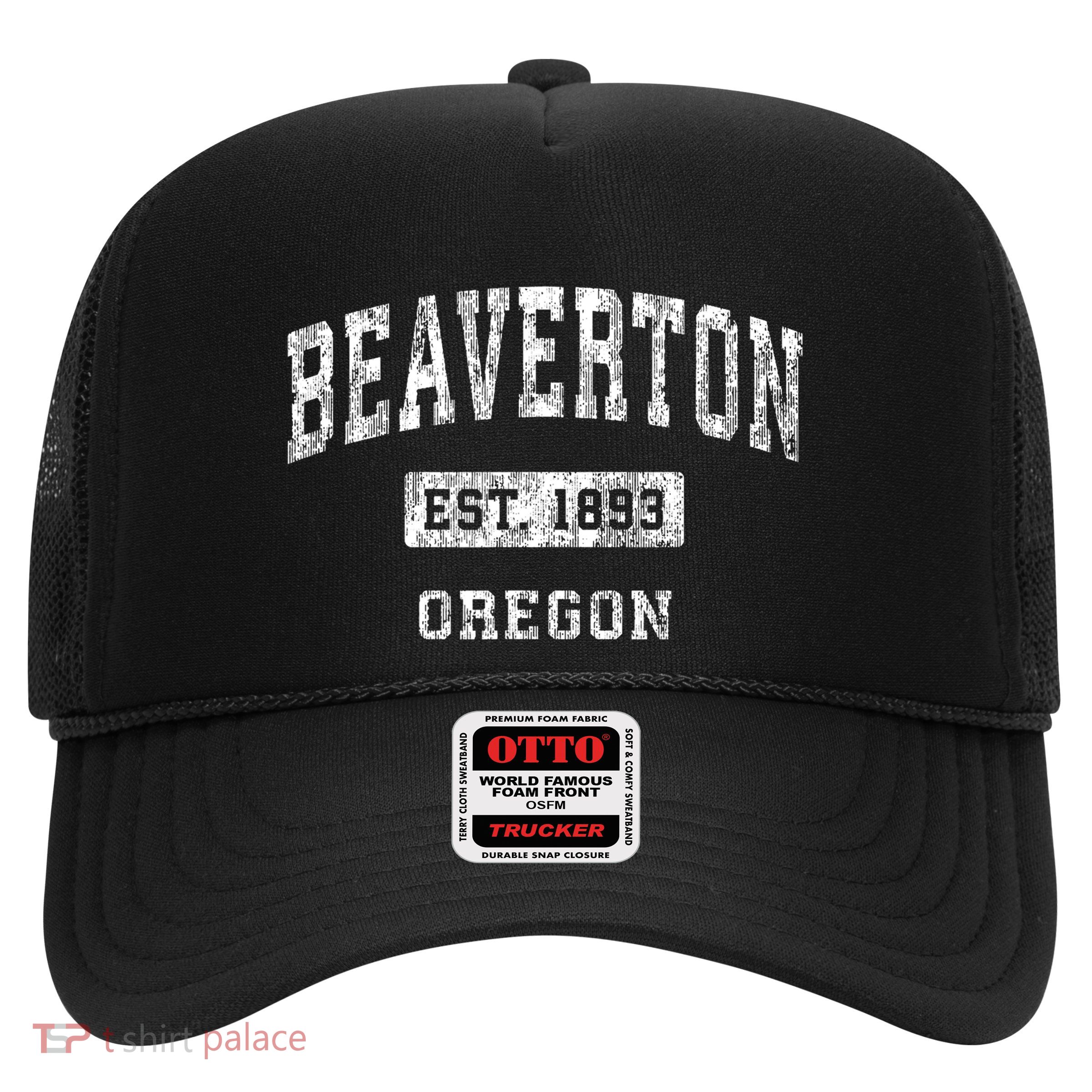 Beaverton Oregon Or Vintage Established Sports Trucker Hat