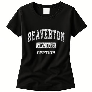 Beaverton Oregon Or Vintage Established Sports Womens T-Shirt
