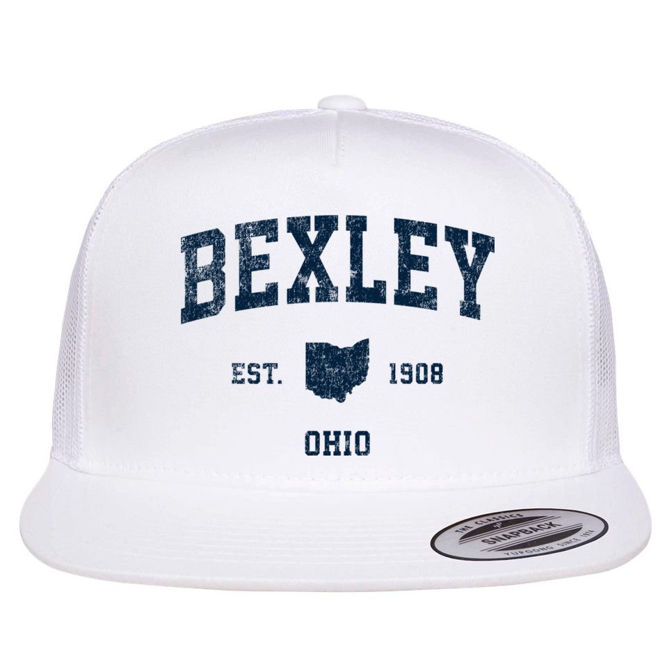 Bexley Ohio Oh Vintage Sports Flat Bill Trucker Hat