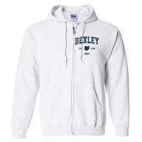 Bexley Ohio Oh Vintage Sports Full Zip Hoodie