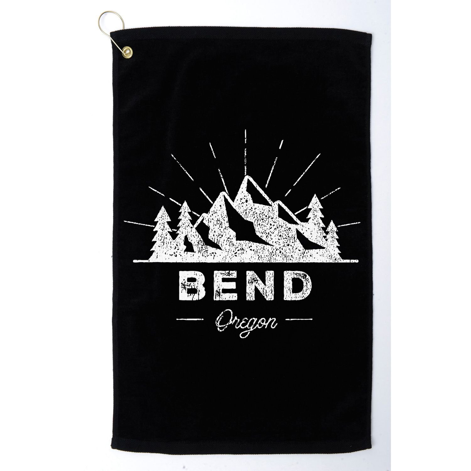 Bend Oregon Or Vintage Hiking Golf Towel