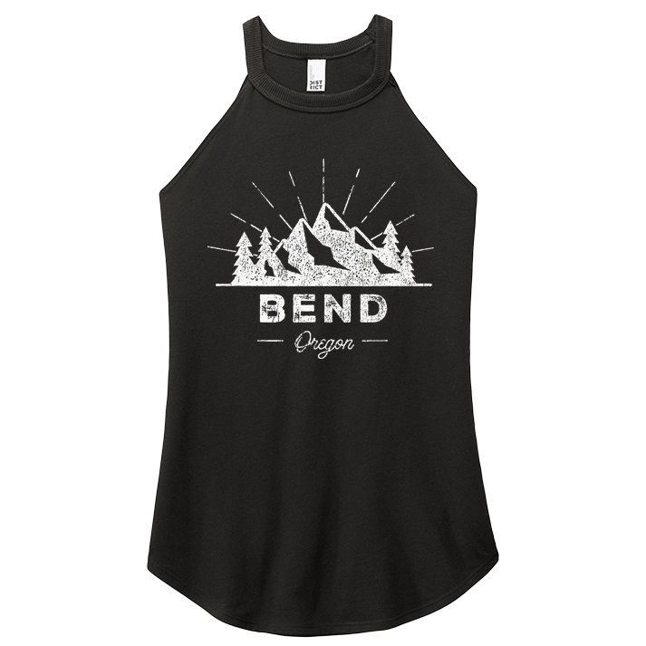 Bend Oregon Or Vintage Hiking Women's Perfect Tri Rocker Tank