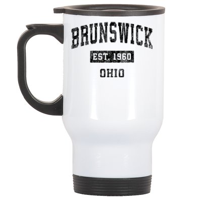 Brunswick Ohio Oh Vintage Sports Stainless Steel Travel Mug