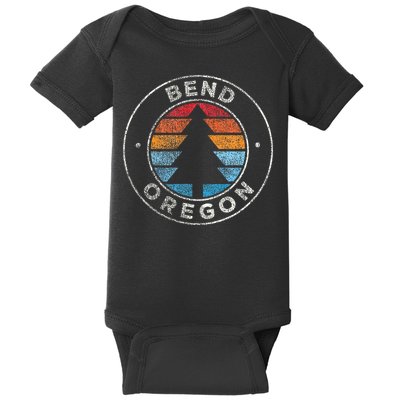 Bend Oregon Or Vintage Retro 70s Baby Bodysuit