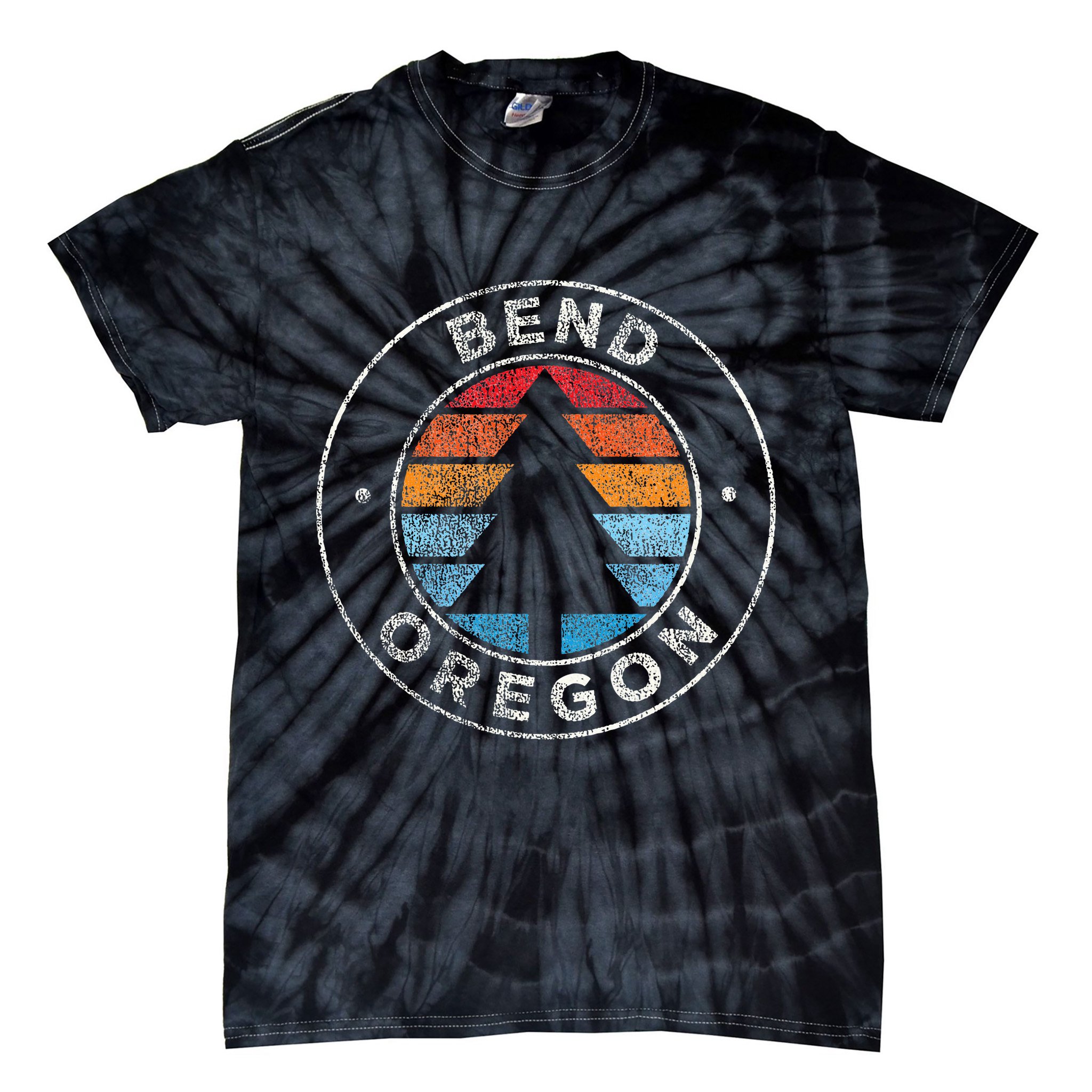 Bend Oregon Or Vintage Retro 70s Tie-Dye T-Shirt