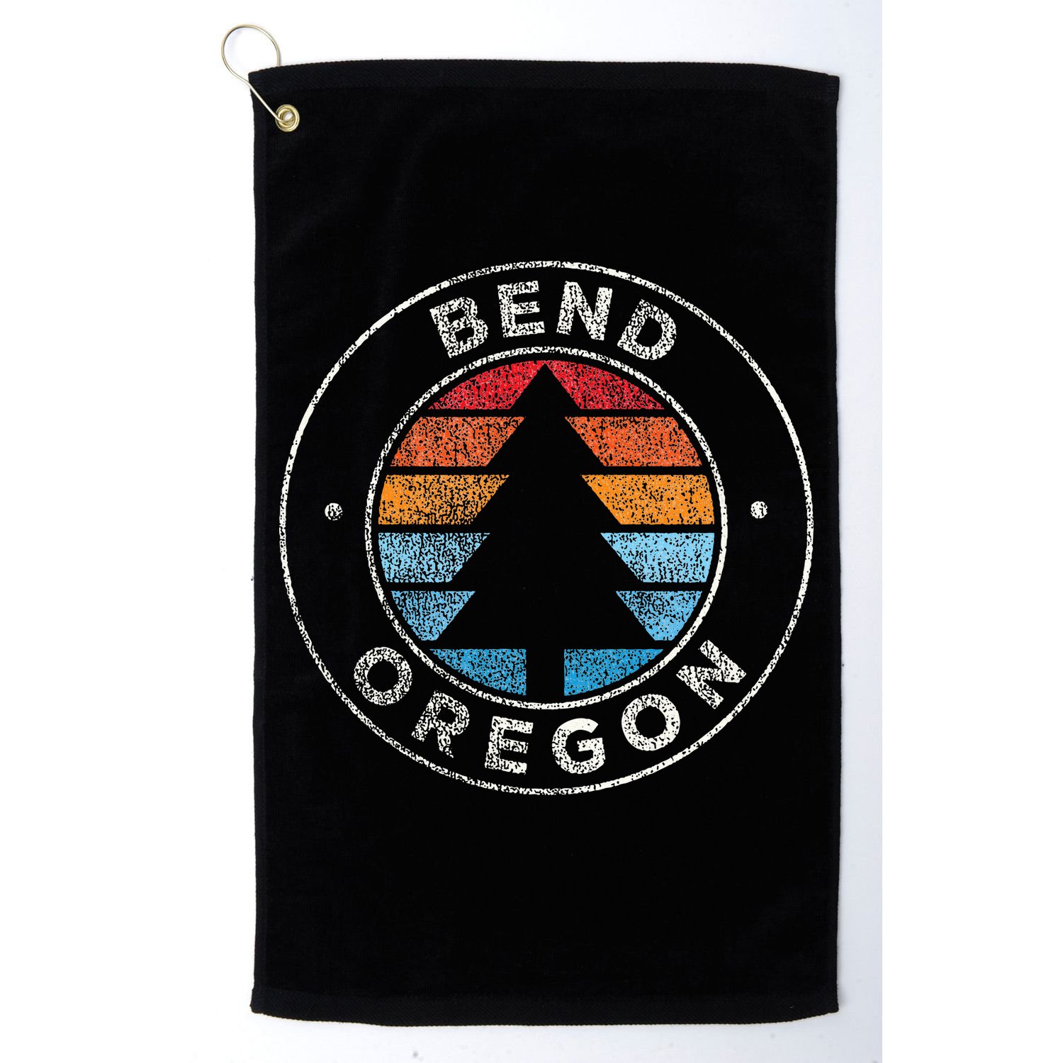 Bend Oregon Or Vintage Retro 70s Golf Towel