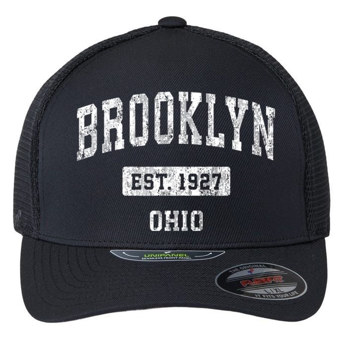 Brooklyn Ohio Oh Vintage Sports Established Flexfit Unipanel Trucker Cap