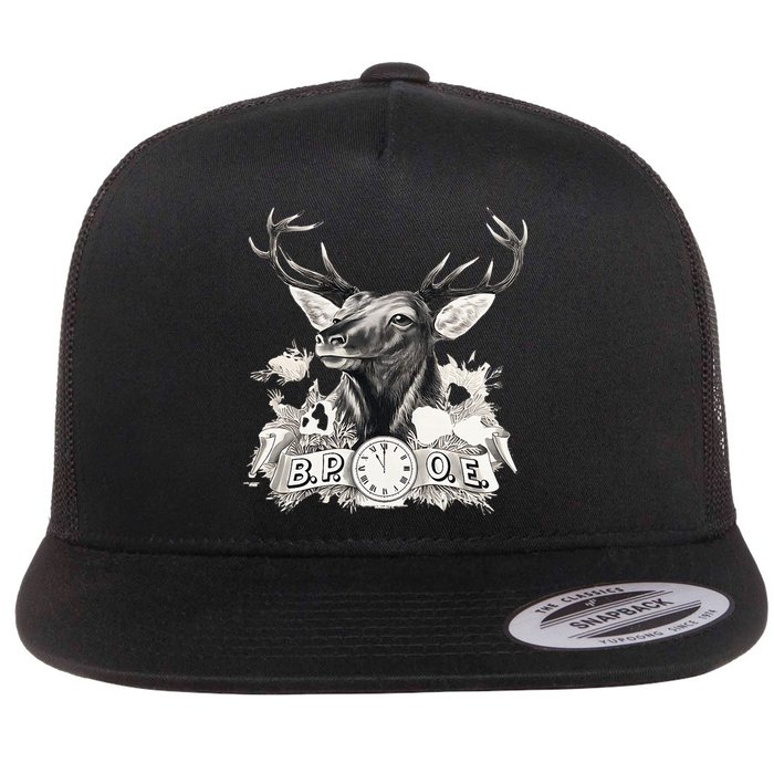 Benevolent Order Of Elks Bpoe Lodge 123 Flat Bill Trucker Hat