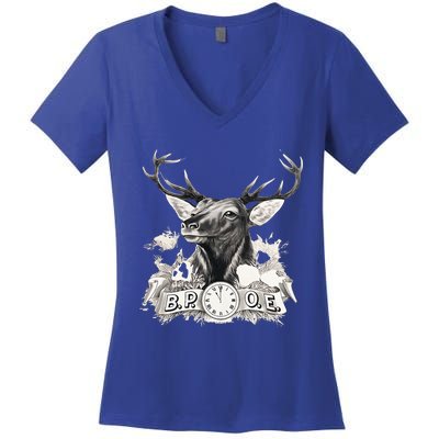 Benevolent Order Of Elks Bpoe Lodge 123 Women's V-Neck T-Shirt