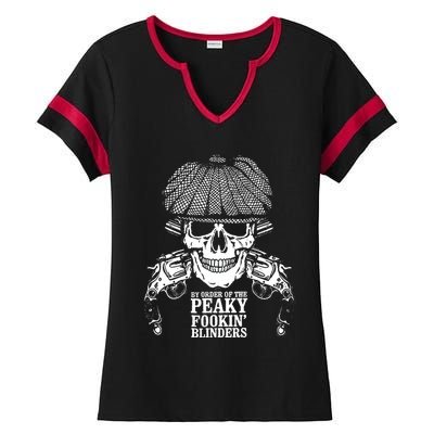 By Order Of The Peaky Foolin' Blinders Skeleton Ladies Halftime Notch Neck Tee