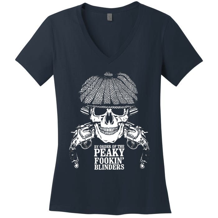 By Order Of The Peaky Foolin' Blinders Skeleton Women's V-Neck T-Shirt