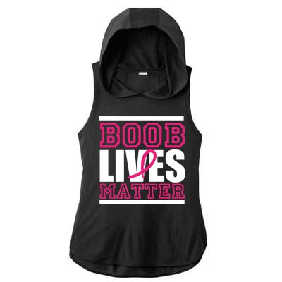 Boob Lives Matter Ladies PosiCharge Tri-Blend Wicking Draft Hoodie Tank