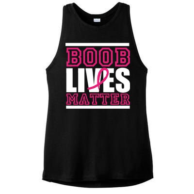 Boob Lives Matter Ladies PosiCharge Tri-Blend Wicking Tank