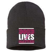 Boob Lives Matter Sustainable Knit Beanie