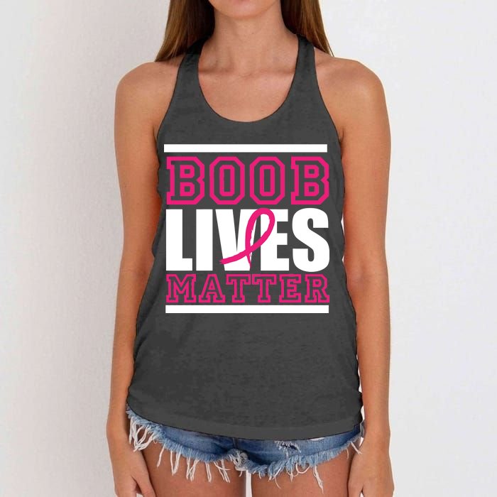 Boob Lives Matter Women's Knotted Racerback Tank