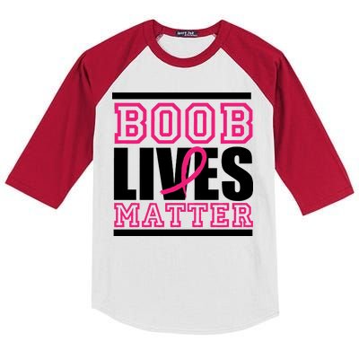 Boob Lives Matter Kids Colorblock Raglan Jersey