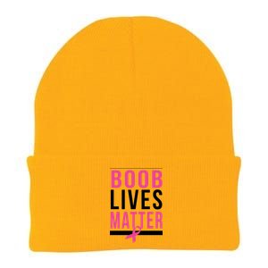 Boob Lives Matter Breast Cancer Awareness Knit Cap Winter Beanie