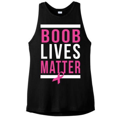 Boob Lives Matter Breast Cancer Awareness Ladies PosiCharge Tri-Blend Wicking Tank