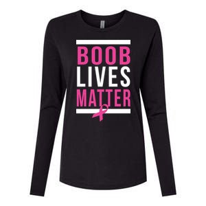 Boob Lives Matter Breast Cancer Awareness Womens Cotton Relaxed Long Sleeve T-Shirt