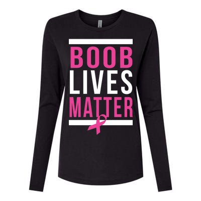 Boob Lives Matter Breast Cancer Awareness Womens Cotton Relaxed Long Sleeve T-Shirt