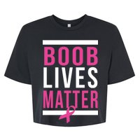 Boob Lives Matter Breast Cancer Awareness Bella+Canvas Jersey Crop Tee