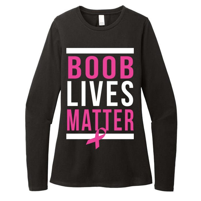 Boob Lives Matter Breast Cancer Awareness Womens CVC Long Sleeve Shirt