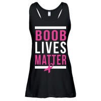 Boob Lives Matter Breast Cancer Awareness Ladies Essential Flowy Tank