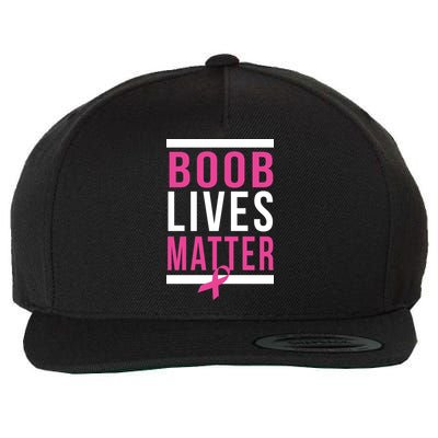 Boob Lives Matter Breast Cancer Awareness Wool Snapback Cap